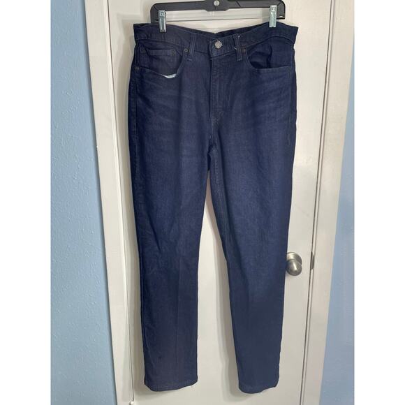 Levi's 514 Jeans Mens 36x32 Dark Wash Straight Officecore Minimalist Preppy - Picture 1 of 6
